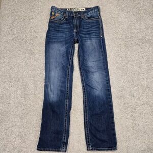 Ariat Jeans Boys 16 (Fits 28x30) Blue B5 Slim Bootcut Adjustable Waist